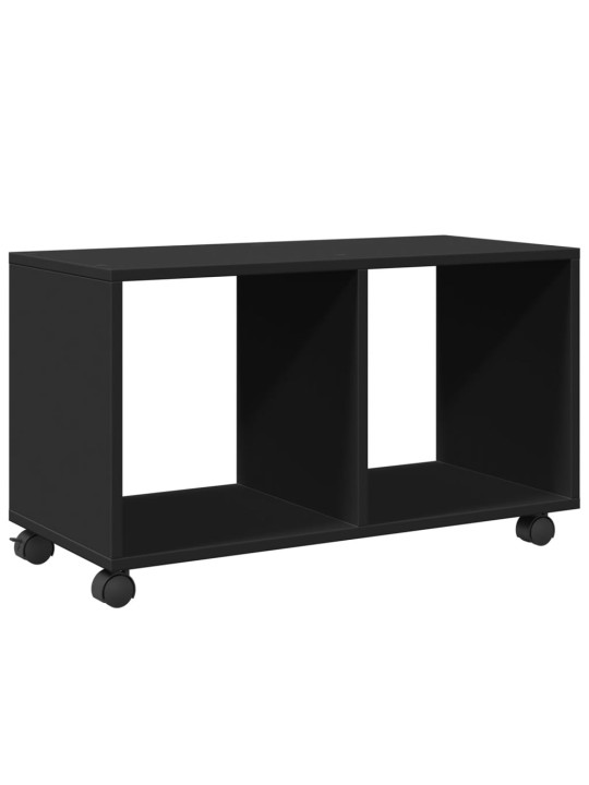 Skříňka na kolečkách černá 72 x 33 x 42,5 cm kompozitní dřevo