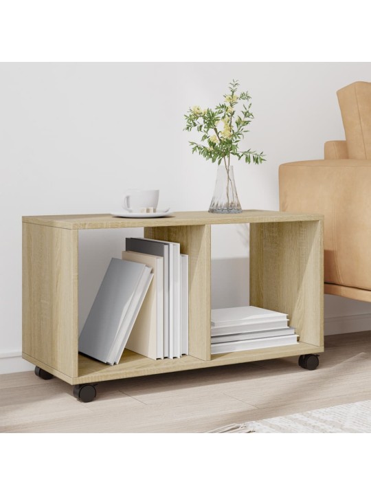 Skříňka na kolečkách dub sonoma 72x33x42,5 cm kompozitní dřevo