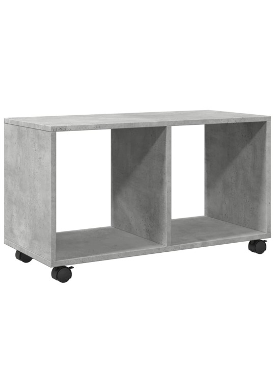 Skříňka na kolečkách betonově šedá 72x33x42,5 cm kompozit