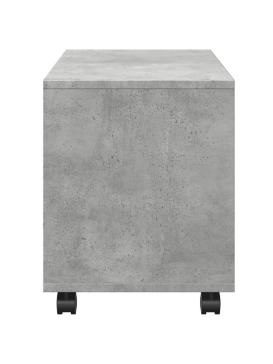 Skříňka na kolečkách betonově šedá 72x33x42,5 cm kompozit