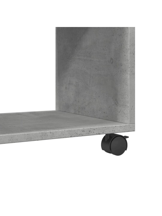 Skříňka na kolečkách betonově šedá 72x33x42,5 cm kompozit