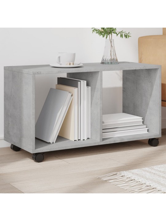 Skříňka na kolečkách betonově šedá 72x33x42,5 cm kompozit