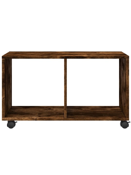 Skříňka na kolečkách kouřový dub 72x33x42,5 cm kompozitní dřevo