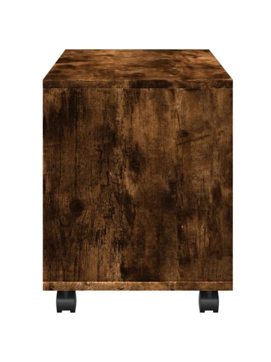 Skříňka na kolečkách kouřový dub 72x33x42,5 cm kompozitní dřevo