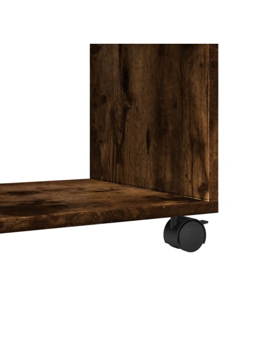 Skříňka na kolečkách kouřový dub 72x33x42,5 cm kompozitní dřevo