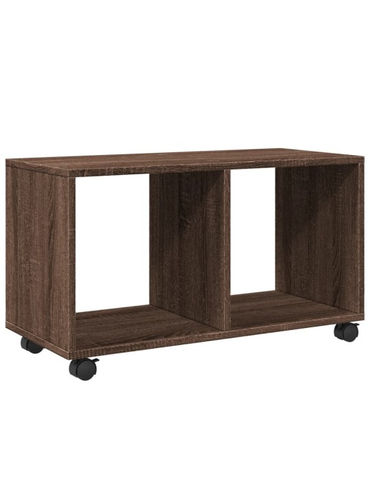 Skříňka na kolečkách hnědý dub 72x33x42,5 cm kompozitní dřevo