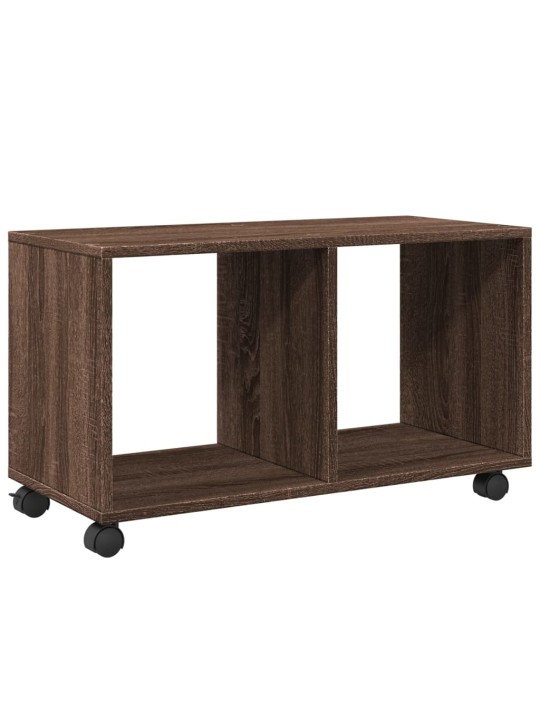 Skříňka na kolečkách hnědý dub 72x33x42,5 cm kompozitní dřevo