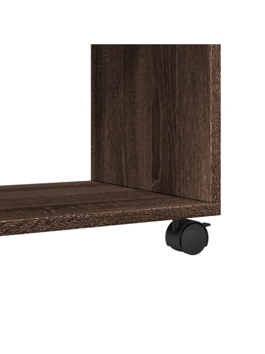Skříňka na kolečkách hnědý dub 72x33x42,5 cm kompozitní dřevo