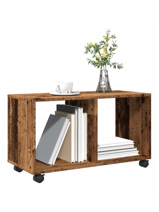 Skříňka na kolečkách old wood 72x33x42,5 cm kompozitní dřevo