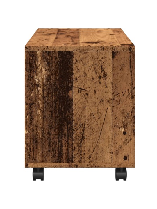 Skříňka na kolečkách old wood 72x33x42,5 cm kompozitní dřevo