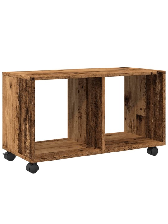 Skříňka na kolečkách old wood 72x33x42,5 cm kompozitní dřevo