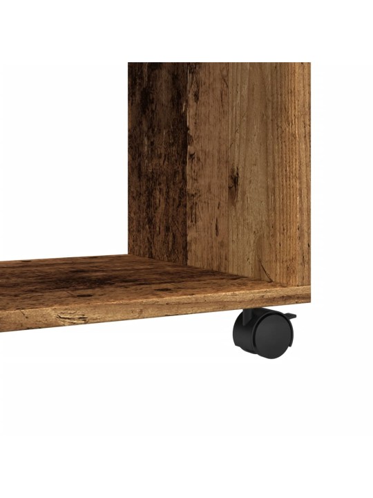 Skříňka na kolečkách old wood 72x33x42,5 cm kompozitní dřevo