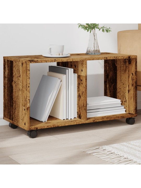 Skříňka na kolečkách old wood 72x33x42,5 cm kompozitní dřevo