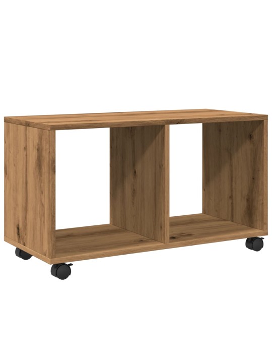 Skříňka na kolečkách dub artisan 72x33x42,5 cm kompozitní dřevo