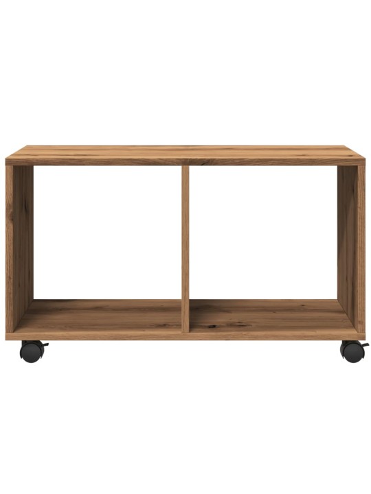 Skříňka na kolečkách dub artisan 72x33x42,5 cm kompozitní dřevo
