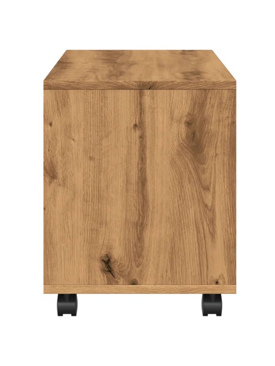 Skříňka na kolečkách dub artisan 72x33x42,5 cm kompozitní dřevo