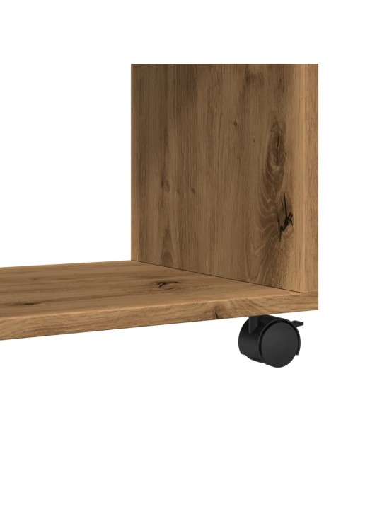 Skříňka na kolečkách dub artisan 72x33x42,5 cm kompozitní dřevo