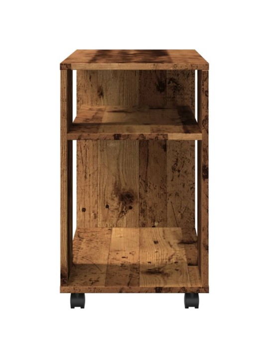 Odkládací stolek na kolečkách old wood 70x35x60 cm kompozit