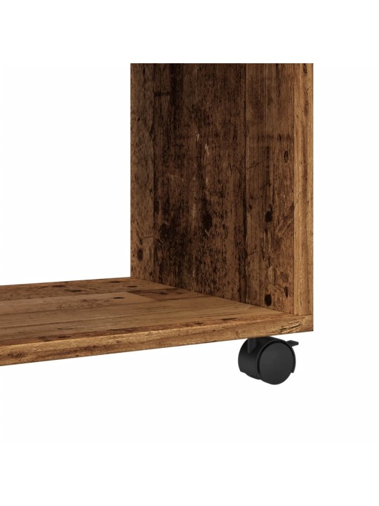 Odkládací stolek na kolečkách old wood 70x35x60 cm kompozit