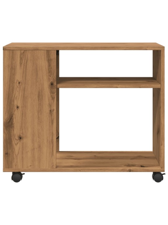 Odkládací stolek na kolečkách dub artisan 70x35x60 cm kompozit