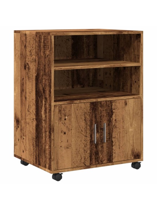 Skříňka na kolečkách old wood 60x48x81 cm kompozitní dřevo