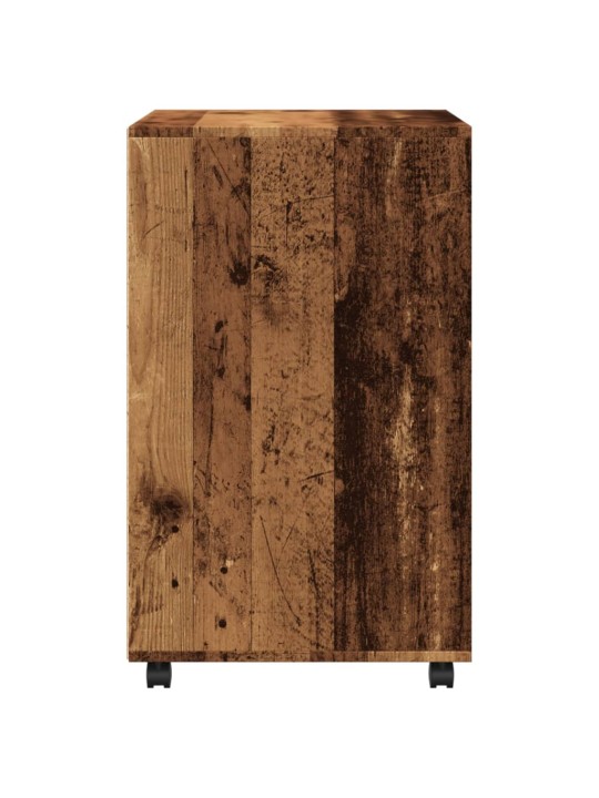 Skříňka na kolečkách old wood 60x48x81 cm kompozitní dřevo