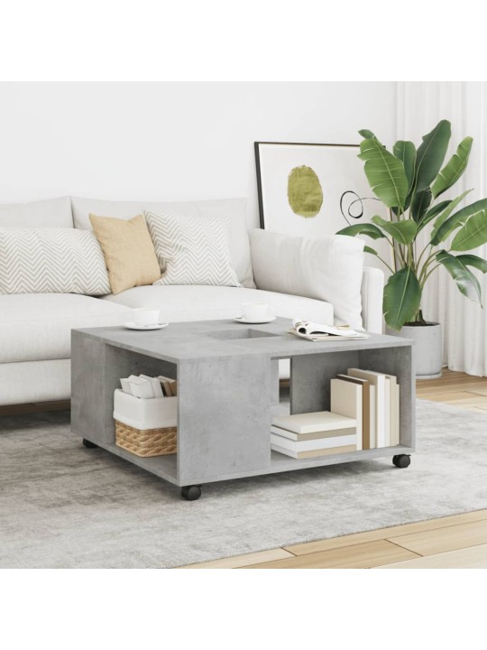 Konferenční stolek betonově šedý 80x80x40 cm kompozitní dřevo