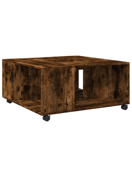 Konferenční stolek kouřový dub 80 x 80 x 40 cm kompozitní dřevo