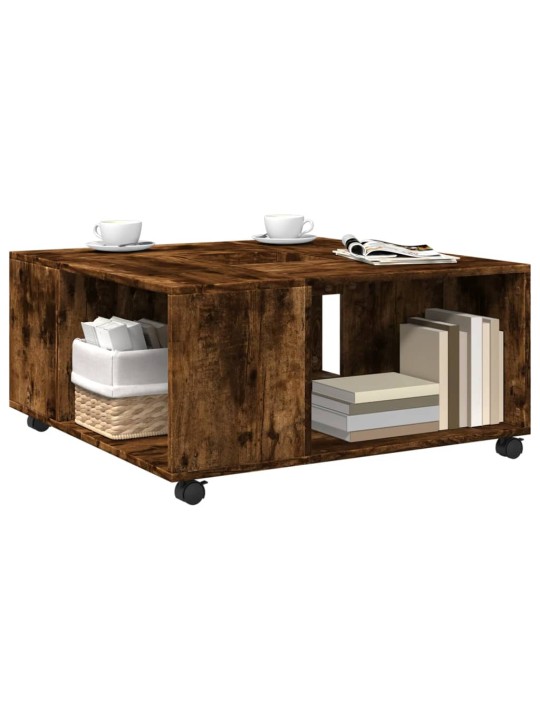 Konferenční stolek kouřový dub 80 x 80 x 40 cm kompozitní dřevo