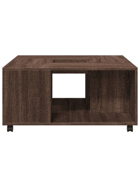 Konferenční stolek hnědý dub 80 x 80 x 40 cm kompozitní dřevo