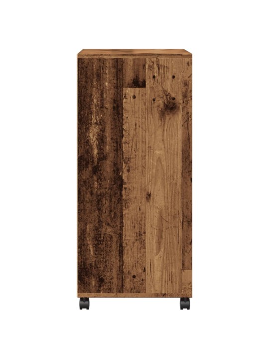 Skříňka na kolečkách old wood 55 x 40 x 91 cm kompozitní dřevo