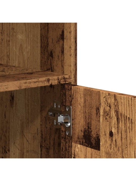Skříňka na kolečkách old wood 55 x 40 x 91 cm kompozitní dřevo