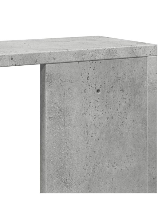 Nástěnná police betonově šedá 100 x 15 x 70 cm kompozitní dřevo