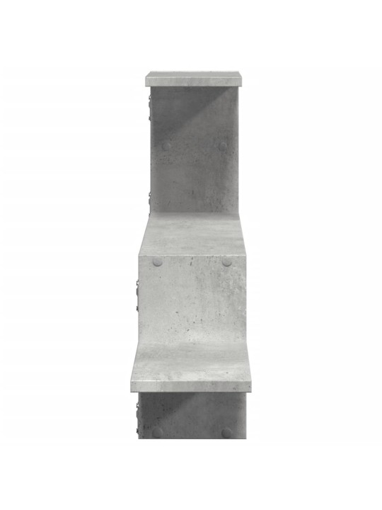 Nástěnná police betonově šedá 104 x 15 x 49 cm kompozitní dřevo