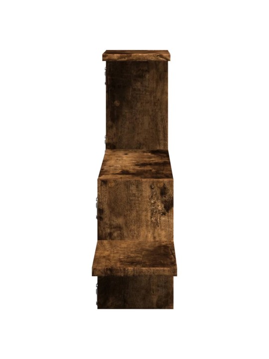 Nástěnná police kouřový dub 104 x 15 x 49 cm kompozitní dřevo