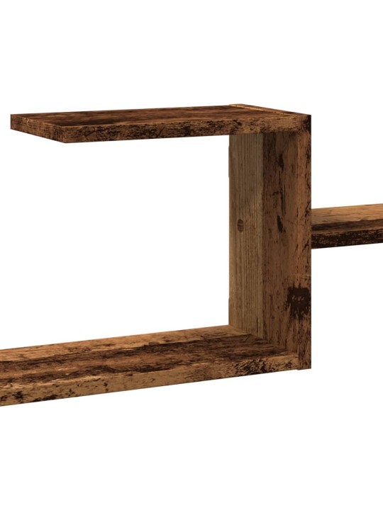 Nástěnná police old wood 104 x 15 x 49 cm kompozitní dřevo