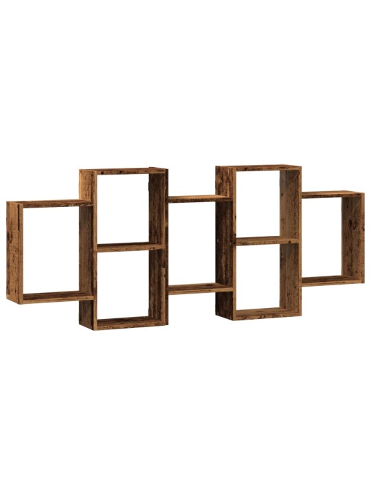 Nástěnná police old wood 159 x 18 x 65 cm kompozitní dřevo