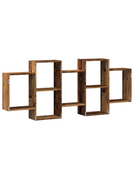 Nástěnná police old wood 159 x 18 x 65 cm kompozitní dřevo