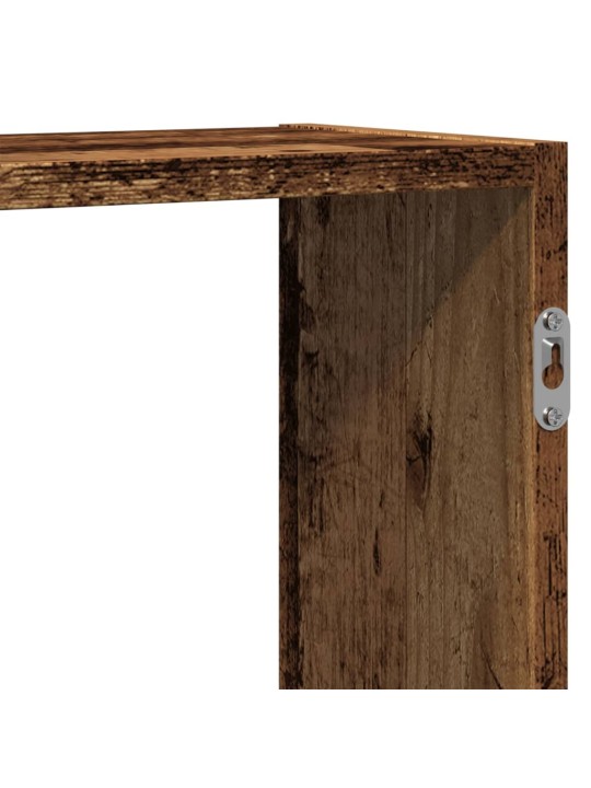 Nástěnná police old wood 159 x 18 x 65 cm kompozitní dřevo