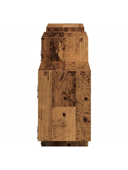 Nástěnná police old wood 129 x 18 x 42 cm kompozitní dřevo