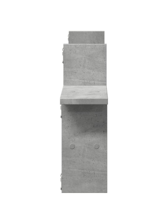 Nástěnné police 2 ks betonově šedé 38x12x38 cm kompozitní dřevo