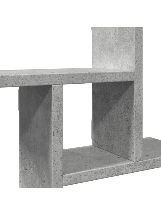 Nástěnné police 2 ks betonově šedé 38x12x38 cm kompozitní dřevo