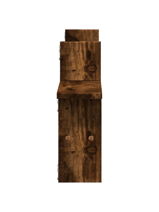 Nástěnné police 2 ks kouřový dub 38x12x38 cm kompozitní dřevo