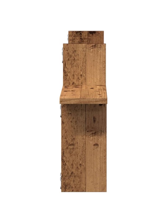 Nástěnné police 2 ks old wood 38 x 12 x 38 cm kompozitní dřevo