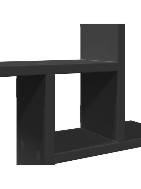 Nástěnné police 2 ks černé 50 x 12 x 50 cm kompozitní dřevo