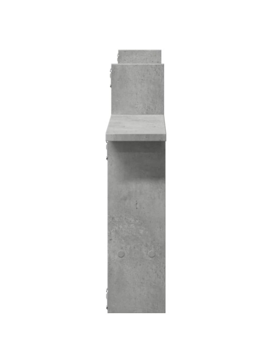 Nástěnné police 2 ks betonově šedé 50x12x50 cm kompozitní dřevo