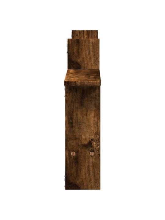Nástěnné police 2 ks kouřový dub 50x12x50 cm kompozitní dřevo