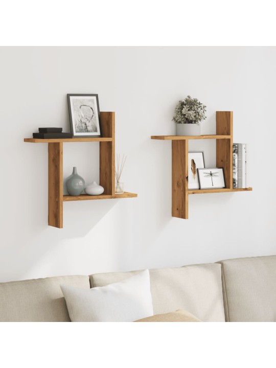 Stojany na rostliny 2 ks dub artisan 50 x 12 x 50 cm kompozit