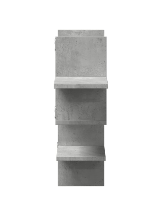 Nástěnná police betonově šedá 124,5x18x60,5 cm kompozitní dřevo