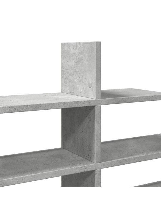 Nástěnná police betonově šedá 124,5x18x60,5 cm kompozitní dřevo